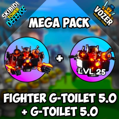 FIGHTER G-TOILET 5.0 + G-TOILET 5.0- Skibidi Tower Defense | Roblox | STD |Units