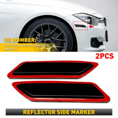 For 2012-2015 BMW 320i 328i 328d 335i Front Smoke Marker Side Bumper Reflector - Image 1 of 4