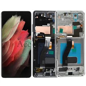 USA For Samsung Galaxy S21 Ultra OLED Display LCD Touch Screen Frame Replacement - Picture 1 of 17