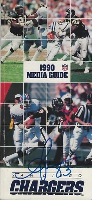 Anthony Miller Signed 1990 Chargers Football Media Guide Autograph Pro Bowl WR Foto 1 de 4