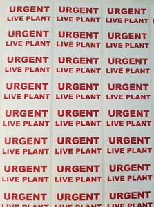 650+ - URGENT- LIVE PLANTS Labels Small Warning Stickers Postage Shipping Packet - Picture 1 of 2