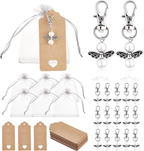 108Pcs Angel Keychain Favors, Favor Angel Charms Wedding Party Favors Mini Angel - Picture 1 of 12
