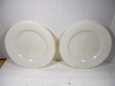 2 винтажные белые круглые сервировочные тарелки Corning 9,5 дюйма ретро кухня - Изображение 1 из 4