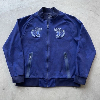 POLO RALPH LAUREN Japón Tigre Camuflado Chaqueta de Bombardero Hombres Talla L Azul Foto 1 de 4