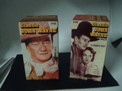 Classic John Wayne VHS Vol. 1 &2 - 4 TAPES  EACH ONE  Western Vintage NEW SEALED - Image 1 of 4