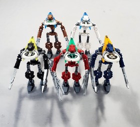 Lego Bionicle Vahki Lot Set of 5 Complete w/ Discs 8614 8615 8617 8618 8619