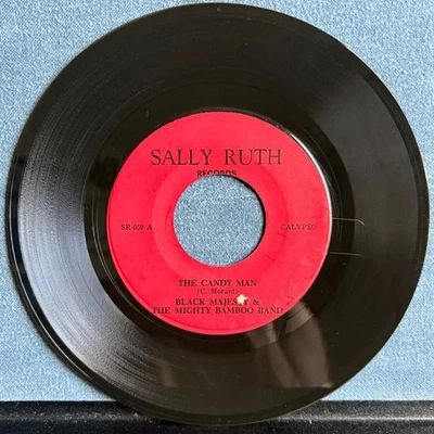 BLACK MAJESTY MIGHTY BAMBOO BAND~CANDY MAN / CHERRY TREE~SALLY RUTH 7 45~CALYPSO - Image 1 of 3