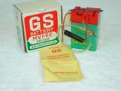 BATERÍA HONDA MINI TRAIL Z50 Z50A Z 50 K1 NUEVA COMO NUEVA ALTA CALIDAD GS MV1-6E 6V Foto 1 de 4