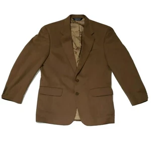 Lands End Blazer 41R Brown 2 Buttons Sports Coat Jacket Mens - Picture 1 of 12