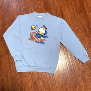 Rare Vintage 90s Sanrio Pekkle Duck Snowboarding Sweater (Youth L) - Picture 1 of 9