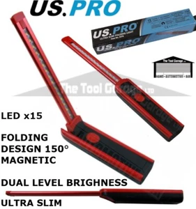 US PRO Tools Ultra Slim Folding Rechargeable LED Work Light / Torch NEW 5379 - Picture 1 of 5