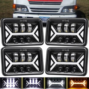 4pcs 4x6'' LED Headlights Hi/Lo Beam DRL Turn Light For Isuzu NQR NPR NPR-HD FTR - Picture 1 of 12