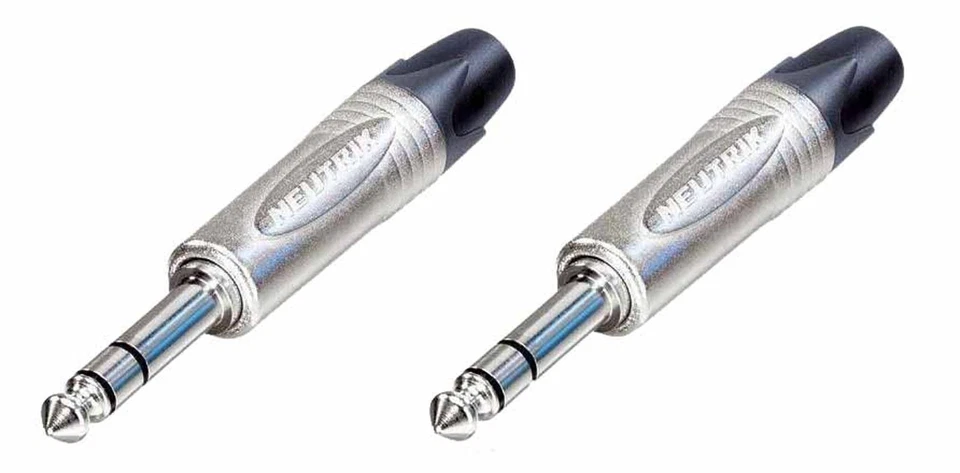 (2 PACK) NEUTRIK NP3X 1/4" TRS Estéreo Macho Cable Montaje Enchufe - Carcasa de Níquel Foto 1 de 1