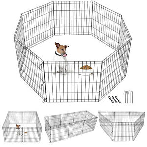 24" Small Medium Large Dogs Indoor Outdoor Activities Pet Fence Folding Wire