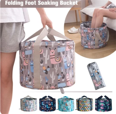 Collapsible Foot Bath Basin Bag Foot Soaking Bath Basin Travel Bucket Portable