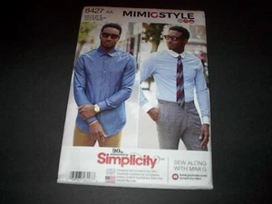 Simplicity Pattern 8427 Men's MimiGStyle LS Fitted Shirt w/Variations  34~42 Unc - Picture 1 of 3