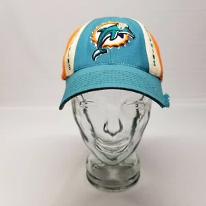 Distressed Miami Dolphins One Size Fits All Reebok Team Apparel On Field Hat - Picture 1 of 8