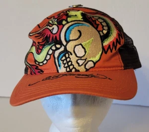 Vintage Y2K Ed Hardy Trucker Hat Cap Snapback OSFA Goth Emo Grunge Skater - Picture 1 of 16