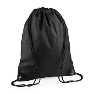 Schwarz Kordelzug/Beuteltasche/Rucksack/PE/Turnstudio/Schwimmen/Schultasche - Bild 1 von 1