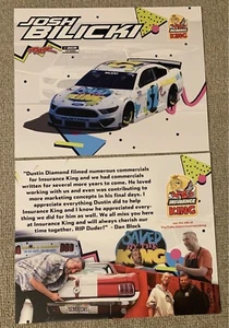 Postal Josh Bilicki 2021 Salvados por el Rey NASCAR Héroe Tarjeta Dustin Diamond - Imagen 1 de 1