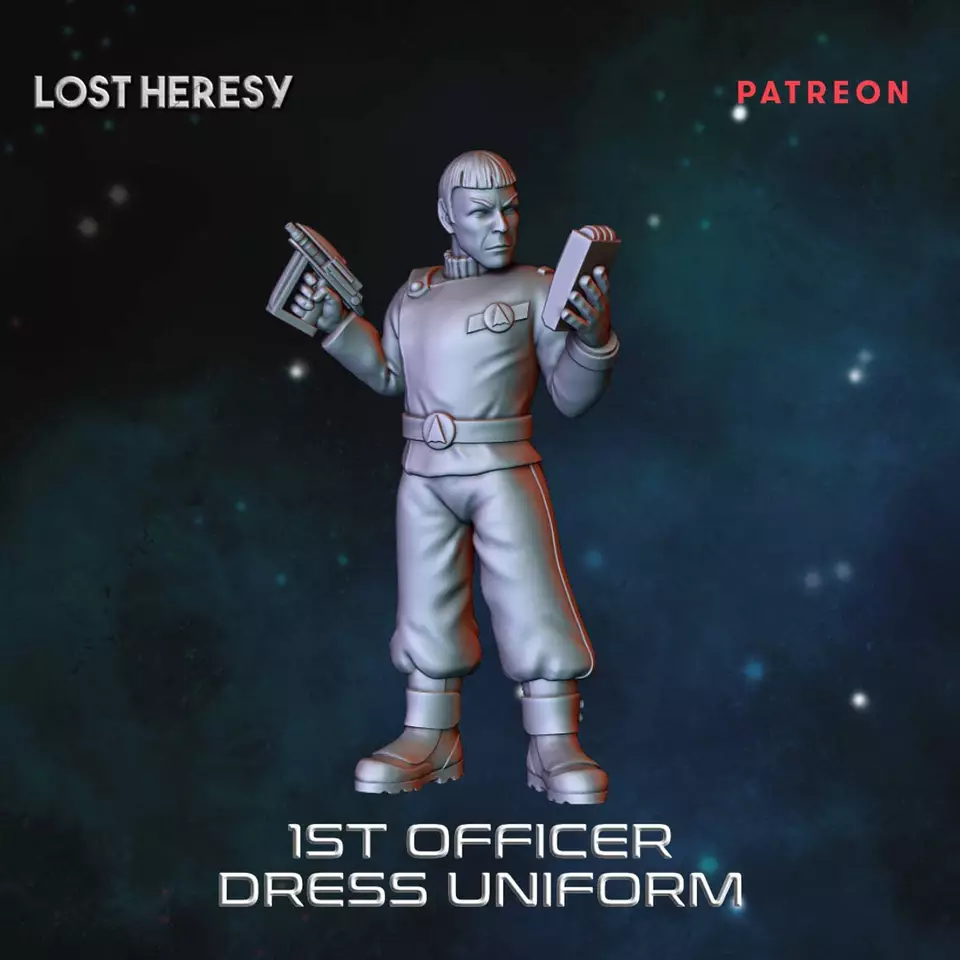 1st Officer ALT Uniform - Resin Miniature | Sci Fi | Legion | Trek | Lost Heresy - Image 1 of 1