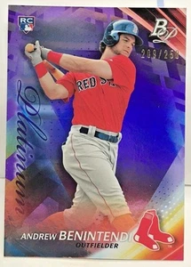 Andrew Benintendi 2017 Bowman Platinum RC #13 - Lila Parallel #D / 250 - Rot Sox - Bild 1 von 2