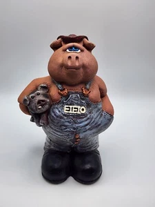 1991 Flambro Eieio McSwine Ceramic Figurine - Picture 1 of 6