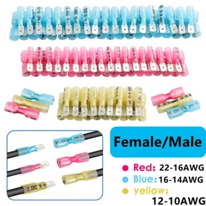Conector de cable termorretráctil surtido terminales hembra y macho de pala aislada 100 piezas - Imagen 1 de 12
