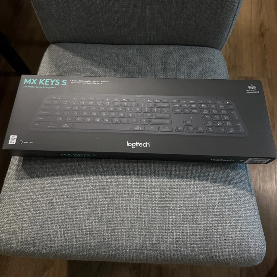 Logitech MX Keys S Full-size Wireless Scissor Keyboard PC Mac Backlit keys New - Image 1 of 1