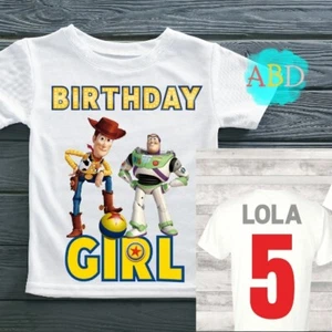 Personalised Toy Story Kids, birthday Girl Disney Tshirt - Picture 1 of 4