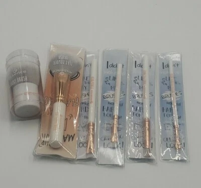 6x Essence Makeup Brush Set Face Eyes And Brows Mixed Lot Variety Brushes  - Image 1 of 4