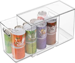 Pull-Out Refrigerator Organizer Bins - Stackable Fridge Drawer Set (Large) - Picture 1 of 6