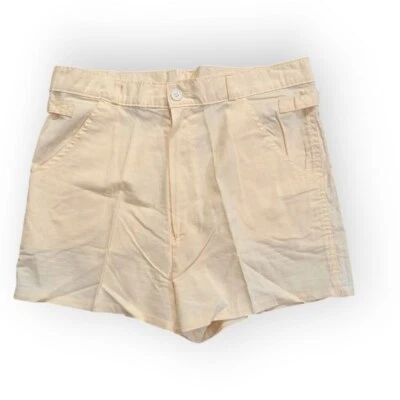 Shorts vintage California Ivy cintura alta anos 80 tamanho 13 29 amarelo pálido - Imagem 1 de 4