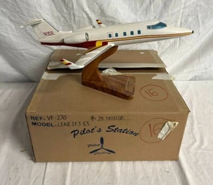 Pilot's Station Models Learjet 55 N90E Private Jet Aircraft 1/48 Handmade 46cm - Picture 1 of 4