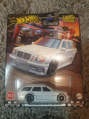 Hot Wheels Premier Boulevard Mercedes Benz E 36 AMG Diecast Premium Real Riders - Image 1 of 2