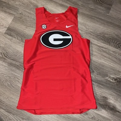 Nike Pro Elite UGA Georgia Track Running Singlet SEC Red DA4827-657 Size XL - Image 1 of 4