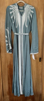 Traditional Long Embellished Indian Robe Kaftan Kurti Gown Dress Size 2XL NEW - Image 1 of 3