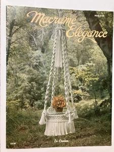 Vintage Macrame Elegance 20 Project Patterns Owls Plant Holders Towel Holders - Picture 1 of 8