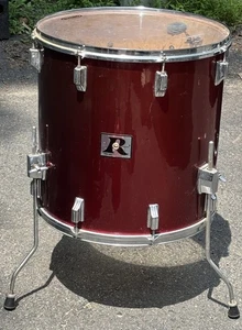 Vintage Rogers Big R 18" Weinrot Bodentom Trommel - Bild 1 von 14