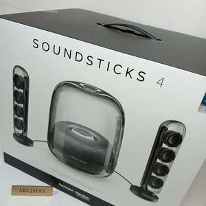 Harman Kardon SoundSticks 4 Bluetooth Speaker System Black Japan NEW - Picture 1 of 7