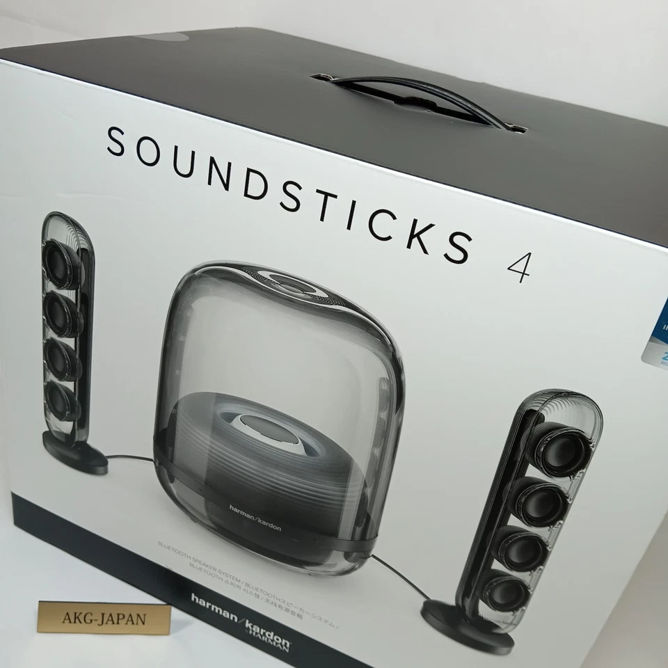 Harman Kardon SoundSticks 4 Bluetooth Speaker System Black Japan NEW - Image 1 of 4