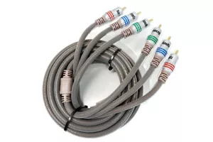 Cable de video por componentes KnuKonceptz RCA OFC enchapado en oro RCA RGB YPbPr VCR DVD 25' - Imagen 1 de 2