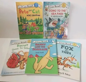 Lot of 5 I Can Read Paperback Kids Books Pete the Cat Biscuit Shared & Level 1 - Picture 1 of 14