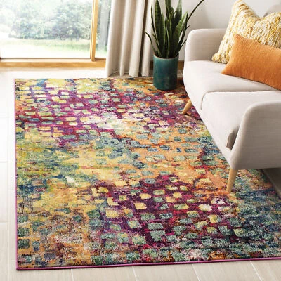 Safavieh Classic Texture Pink / Multi Vintage Area Rug MNC225D - Image 1 of 3