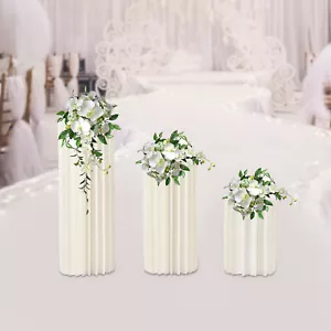 Foldable Cardboard Centerpiece Display,Wedding Centerpieces Cardboard Vases 3pc - Picture 1 of 24