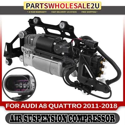Compresor de suspensión neumática con soporte y solenoide para Audi A8 Quattro 11-18 sedán Foto 1 de 4