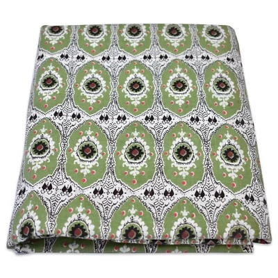 5 Yard New Indian Hand Block Print Voile Cotton Fabric Natural Garments Fabric - Image 1 of 4