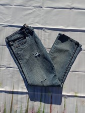 Burberry Brit Jeans W39" L30" Denim Blue Ripped Zip Fly