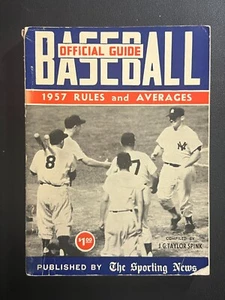 1957 Sporting News Official Baseball Guide Record Book Mickey Mantle & Yankees - Picture 1 of 5