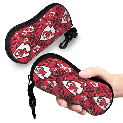 Kansas City Chiefs Fans Lightweight Eyewear Bag Printed Glasses Case 6.7*3.1in Cover